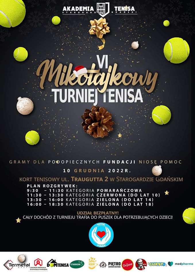 Akademia tenisa Starogard Gdański zaprasza na turniej